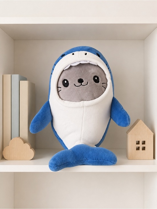 Seaworld Other - Dressed Seal Shark Plush Toy 12”